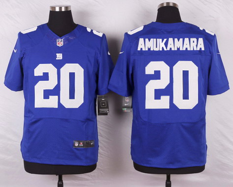 Men's York Giants #20 Prince Amukamara Royal Blue Team Color NFL Nike Elite Jersey
