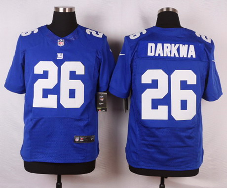 Men's York Giants #26 Orleans Darkwa Royal Blue Team Color NFL Nike Elite Jersey