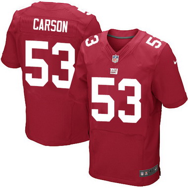 Men's York Giants #53 Harry Carson Red Alternate NFL Nike Elite Jersey