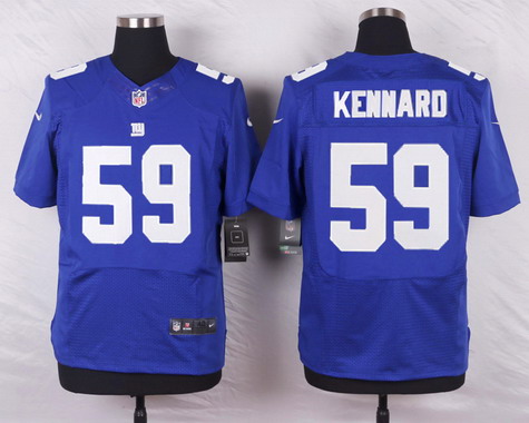 Men's York Giants #59 Devon Kennard Royal Blue Team Color NFL Nike Elite Jersey