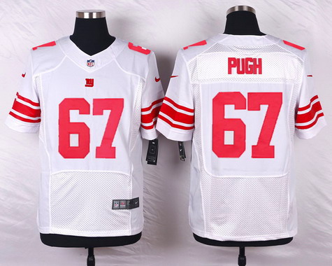 Men's York Giants #67 Justin Pugh White Road NFL Nike Elite Jersey