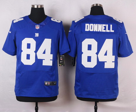 Men's York Giants #84 Larry Donnell Royal Blue Team Color NFL Nike Elite Jersey