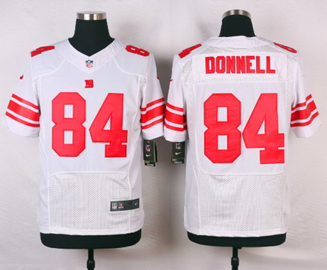 Men's York Giants #84 Larry Donnell White Road NFL Nike Elite Jersey
