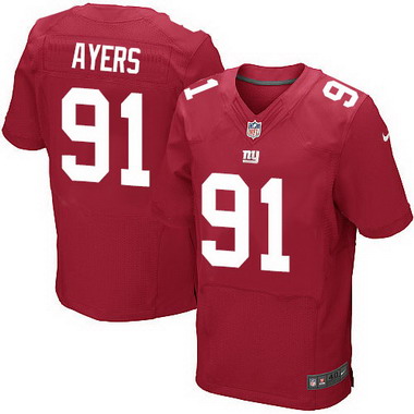 Men's York Giants #91 Robert Ayers Red Alternate NFL Nike Elite Jersey