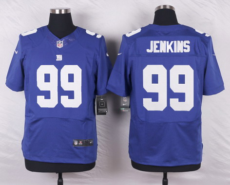 Men's York Giants #99 Cullen Jenkins Royal Blue Team Color NFL Nike Elite Jersey
