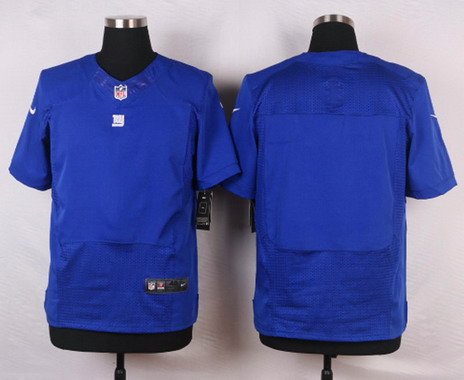 Men's York Giants Blank Royal Blue Team Color NFL Nike Elite Jersey