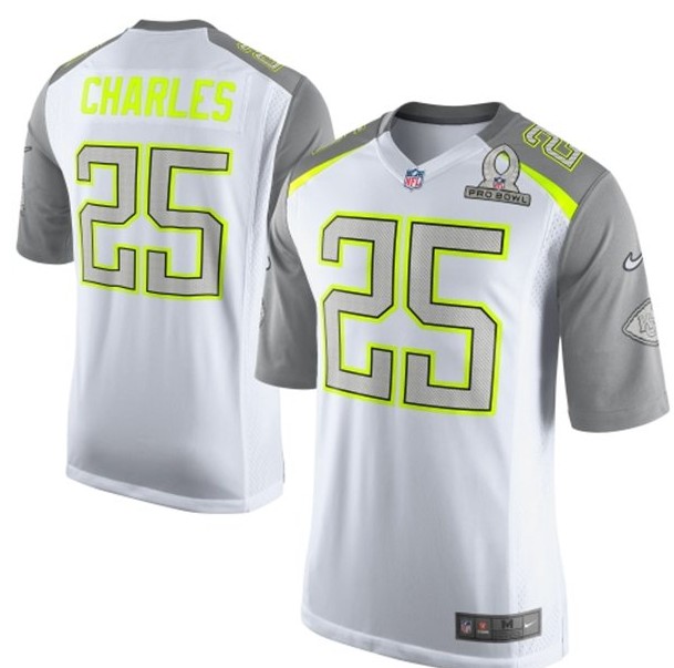 Mens Team Carter Jamaal #25 Charles Nike White 2015 Pro Bowl Game Jersey