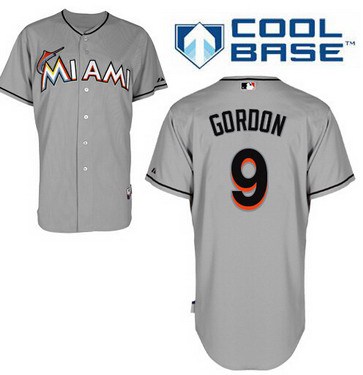 Miami Marlins #9 Dee Gordon Gray Jersey