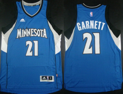 NBA Minnesota Timberwolves #21 Kevin Garnett Revolution 30 Swingman 2014 New Blue Jersey