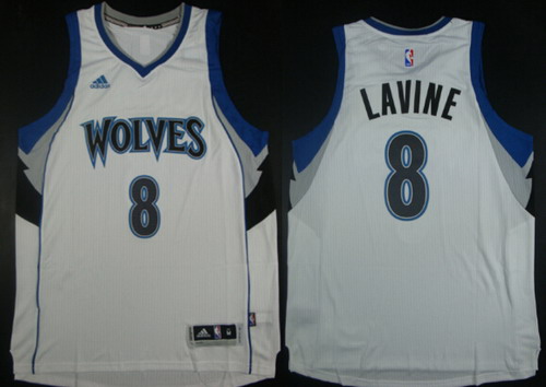 NBA Minnesota Timberwolves #8 Zach LaVine Revolution 30 Swingman 2014 New White Jersey