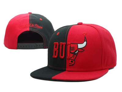 NBA Chicago Bulls Red Black Two Tone snapback caps SF_50551