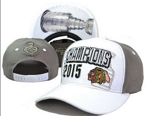 NHL Chicago Blackhawks 2015 Stanley Cup Champions Clean-Up Adjustable Hat LH23