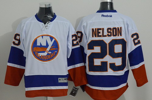 New York Islanders #29 Brock Nelson 2014 White Jersey