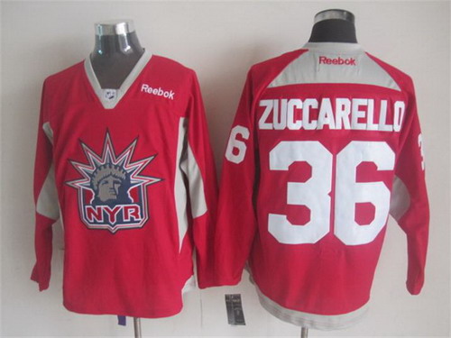 New York Rangers #36 Mats Zuccarello 2014 NYR Training Red Jersey