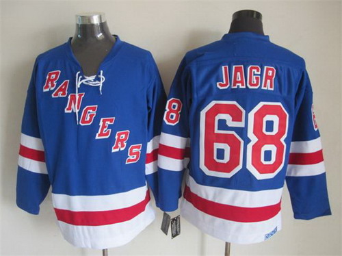 New York Rangers #68 Jaromir Jagr Light Blue Throwback CCM Jersey