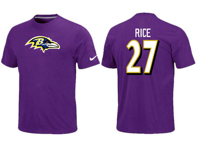 Nike Baltimore Ravens 27 Ed Reed Name & Number T-Shirt