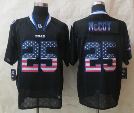 Nike Buffalo Bills #25 LeSean McCoy 2014 USA Flag Fashion Black Elite Jersey