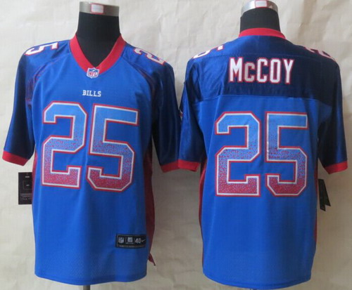 Nike Buffalo Bills #25 LeSean McCoy Drift Fashion Blue Elite Jersey