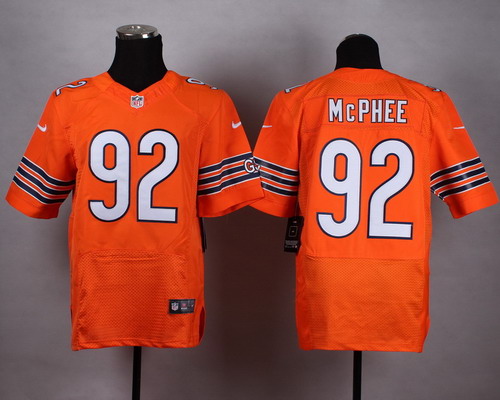Nike Chicago Bears #92 Pernell McPhee Orange Elite Jersey