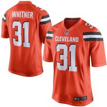 Nike Cleveland Browns #31 Donte Whitner 2015 Orange Elite Jersey