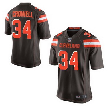 Nike Cleveland Browns #34 Isaiah Crowell 2015 Brown Elite Jersey