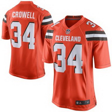 Nike Cleveland Browns #34 Isaiah Crowell 2015 Orange Elite Jersey