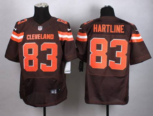 Nike Cleveland Browns #83 Brian Hartline 2015 Brown Elite Jersey