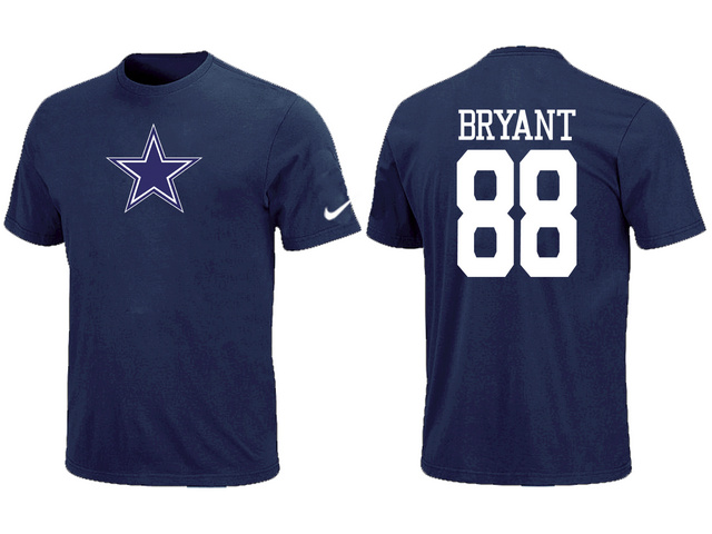 Nike Dallas Cowboys 88 BRYANT Name & Number T-Shirt Blue