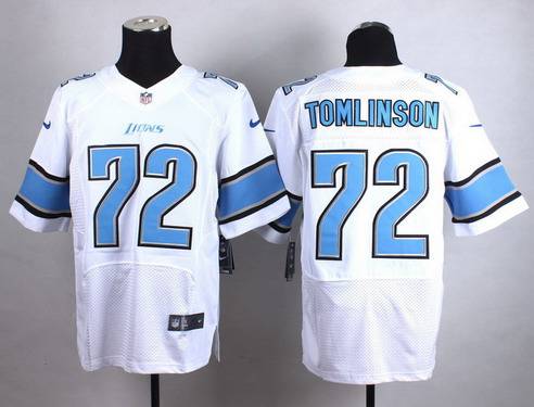Nike Detroit Lions #72 Laken Tomlinson White Elite Jersey
