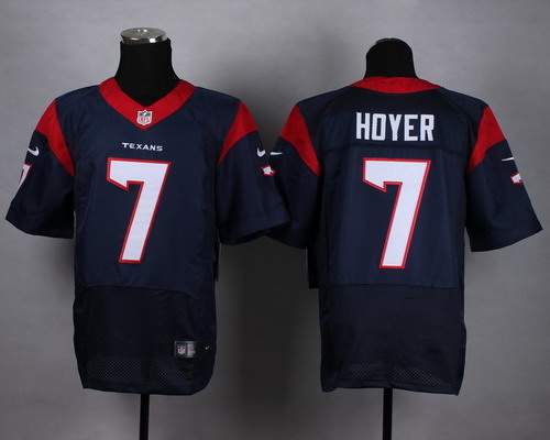 Nike Houston Texans #7 Brian Hoyer Blue Elite Jersey