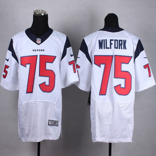 Nike Houston Texans #75 Vince Wilfork White Elite Jersey