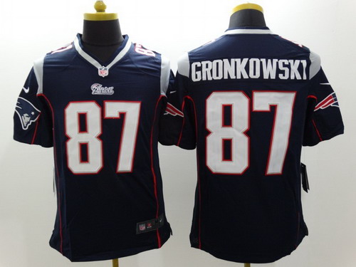 Nike New England Patriots #87 Rob Gronkowski Blue Limited Jersey