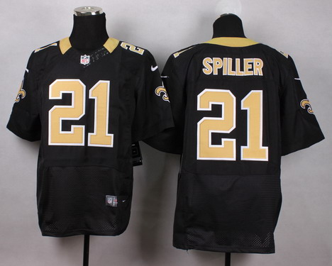 NFL Nike New Orleans Saints #21 C.J. Spiller Black Elite Jersey