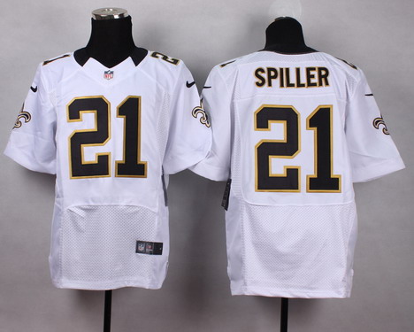 NFL Nike New Orleans Saints #21 C.J. Spiller White Elite Jersey
