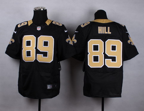 Nike New Orleans Saints #89 Josh Hill Black Elite Jersey