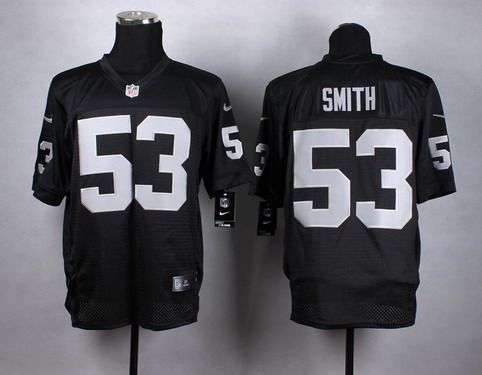 Nike Oakland Raiders #53 Malcolm Smith Black Elite Jersey