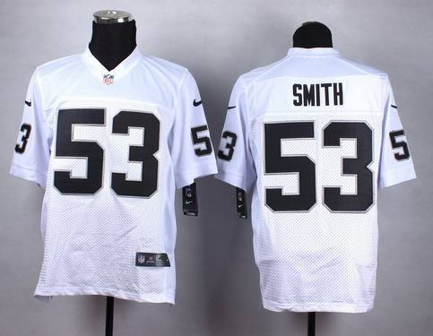 Nike Oakland Raiders #53 Malcolm Smith White Elite Jersey