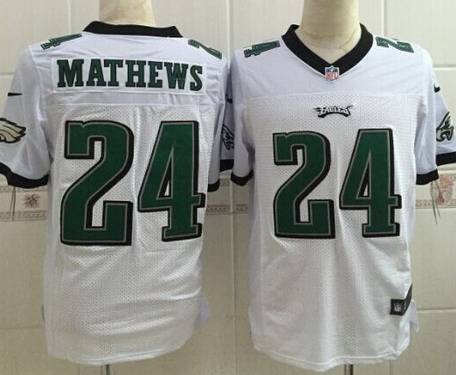 Nike Philadelphia Eagles #24 Ryan Mathews White Elite Jersey