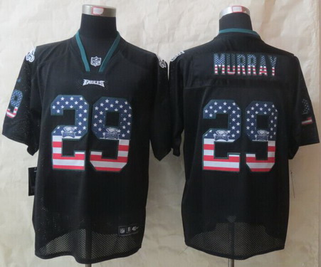 Nike Philadelphia Eagles #29 DeMarco Murray 2014 USA Flag Fashion Black Elite Jersey