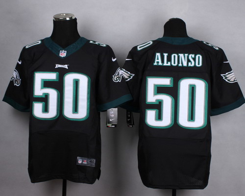 Nike Philadelphia Eagles #50 Kiko Alonso Black Elite Jersey