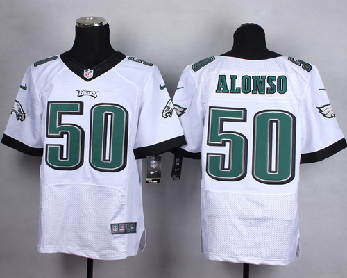 Nike Philadelphia Eagles #50 Kiko Alonso White Elite Jersey