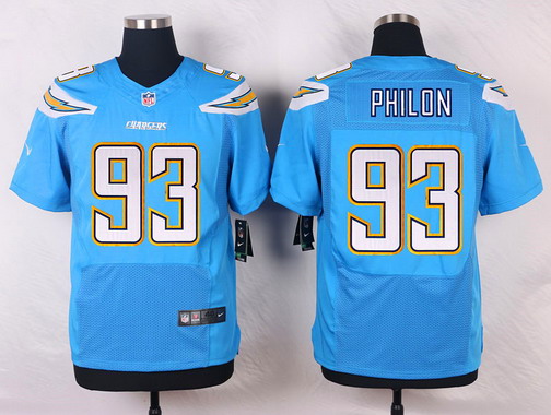 Nike San Diego Chargers #93 Darius Philon Light Blue Alternate NFL Nike Elite Jersey