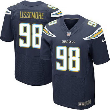 Nike San Diego Chargers #98 Sean Lissemore Navy Blue Team Color NFL Nike Elite Jersey