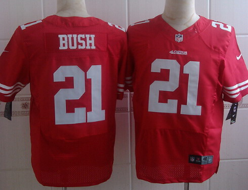 Nike San Francisco 49ers #21 Reggie Bush Red Elite Jersey