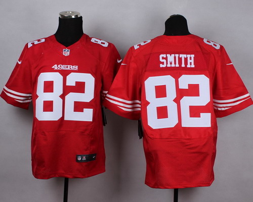 Nike San Francisco 49ers #82 Torrey Smith Red Elite Jersey