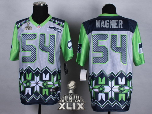 Nike Seattle Seahawks #54 Bobby Wagner 2015 Super Bowl XLIX Noble Fashion Elite Jersey