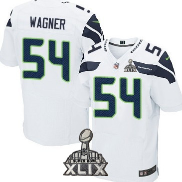 Nike Seattle Seahawks #54 Bobby Wagner 2015 Super Bowl XLIX White Elite Jersey