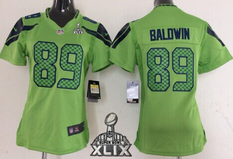 Nike Seattle Seahawks #89 Doug Baldwin 2015 Super Bowl XLIX Green Game Kids Jersey