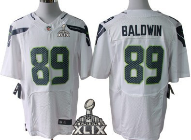 Nike Seattle Seahawks #89 Doug Baldwin 2015 Super Bowl XLIX White Elite Jersey