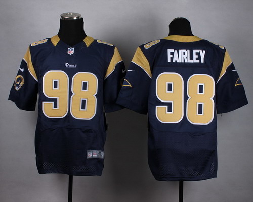 Nike St. Louis Rams #98 Nick Fairley Navy Blue Elite Jersey